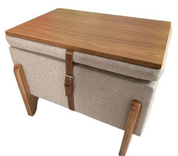 PuffBauManuLinhoCinza