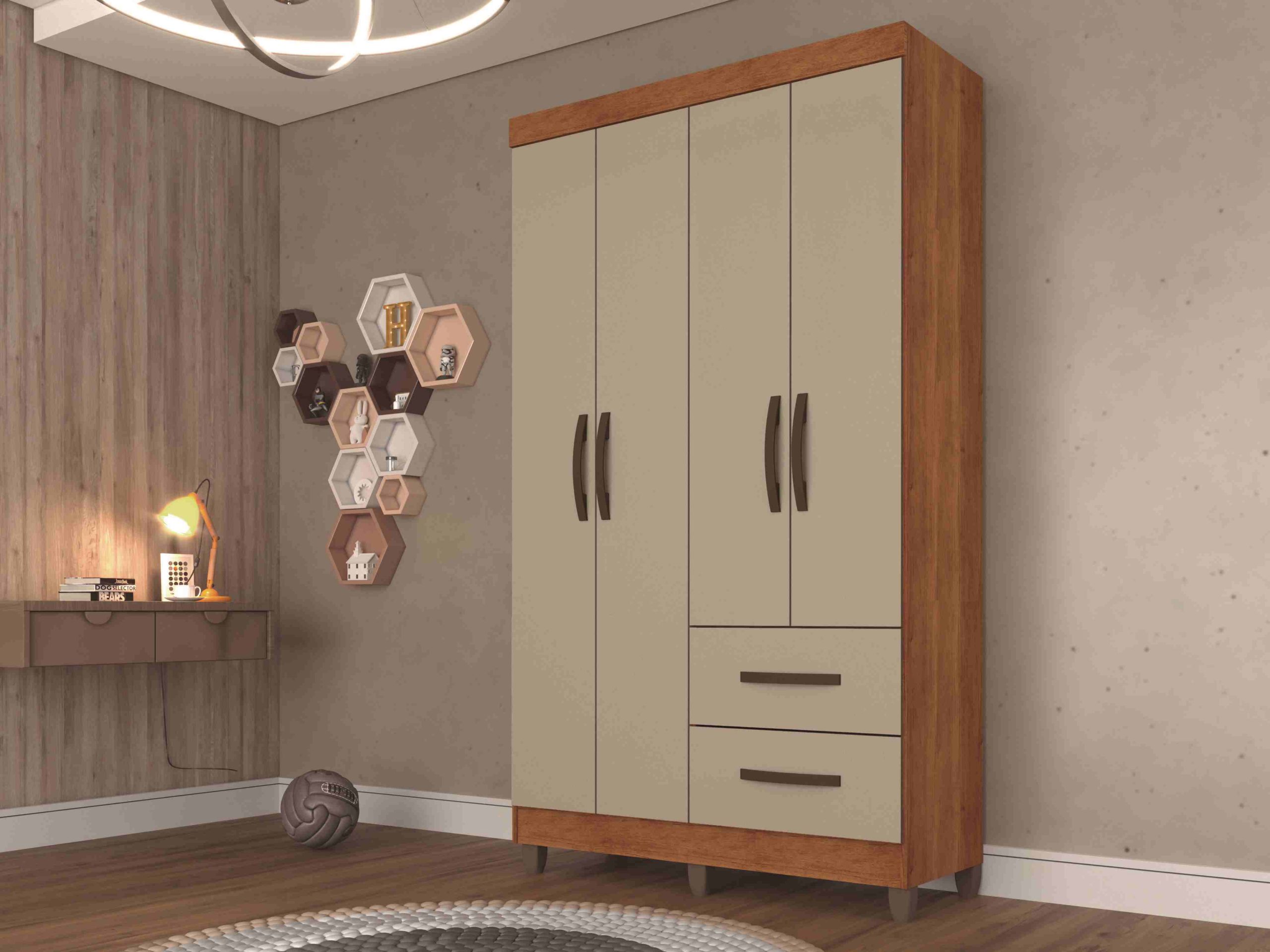 Roupeiro-Estrela-4 portas-Cinamomo-Off