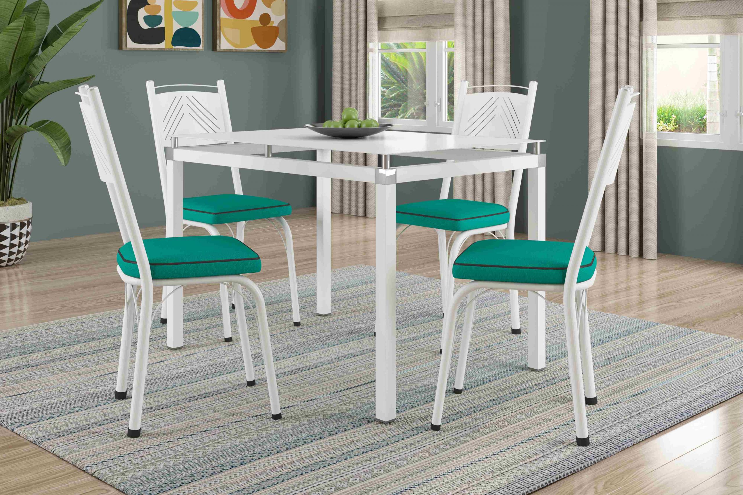 Mesa-Malva-107-Vidro-Banco-4Cds-Turquesa